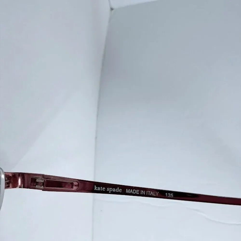 Kate Spade Eyeglasses Kay 01W1 Dark Burgundy Metal Frame Italy 49 16 135